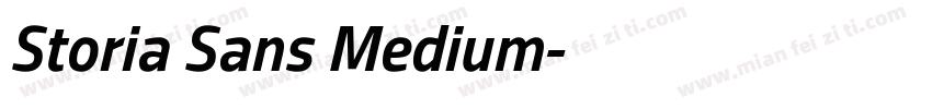 Storia Sans Medium字体转换